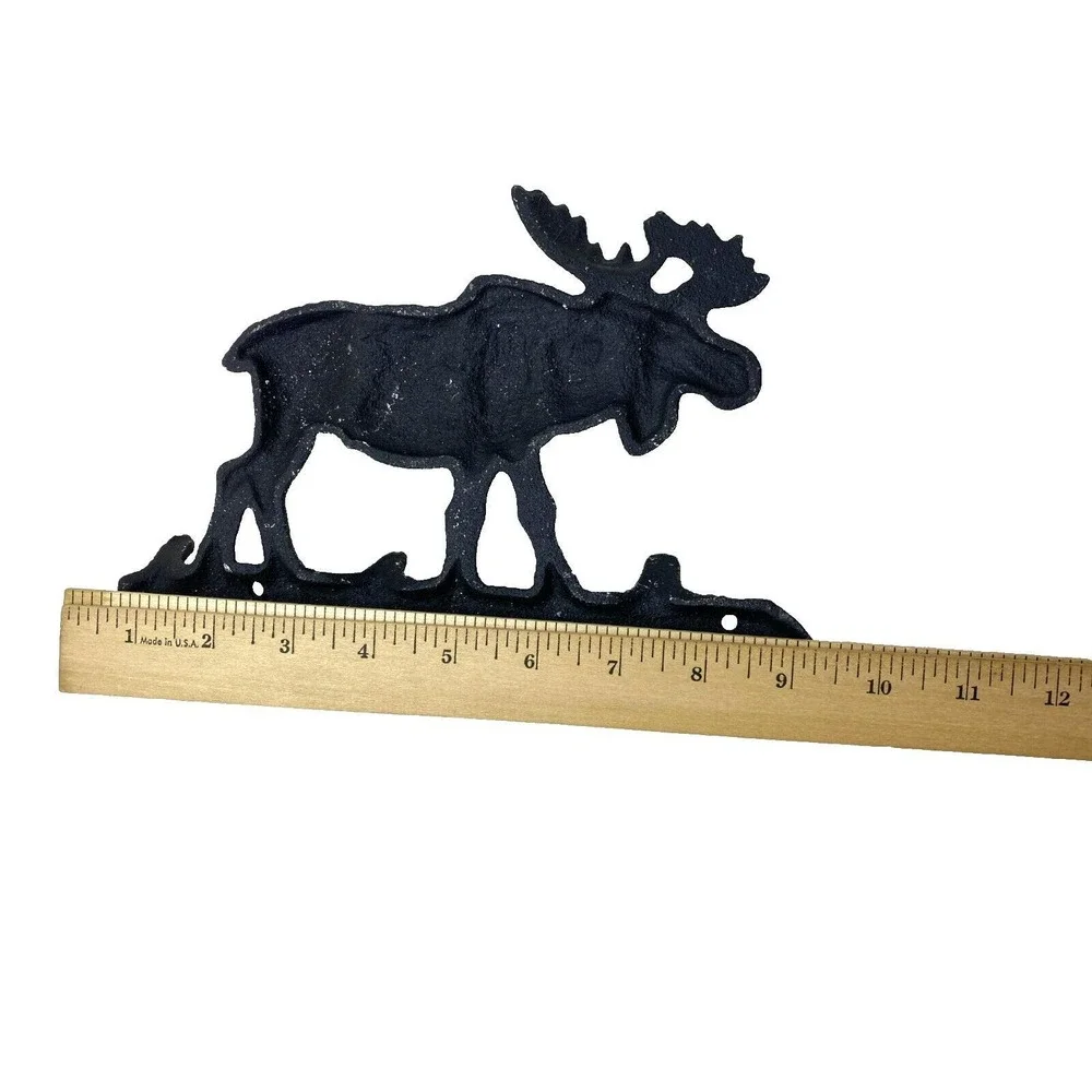 Moose Key Rack Wall Hook Home Decor Cabin Cast‎ Iron Rustic